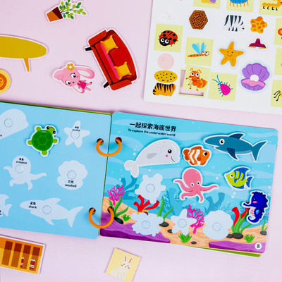就学前早期学習幼児アクティビティブック子供用ボードブック 6”X6”～10”X10”